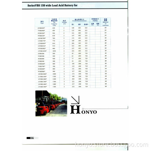 4VBS 280Ah Traction Forklift Batteries